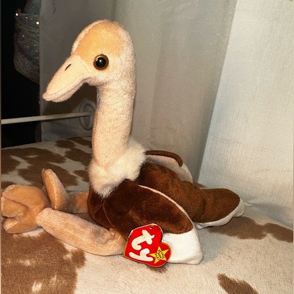 Ty Beanie Babies - Stretch Ostrich 1997 RARE,  (Retired, Baby) - Picture 1 of 2